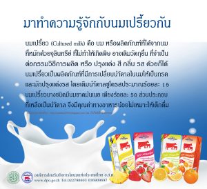 มาทำความรู้จักกับนมเปรี้ยว